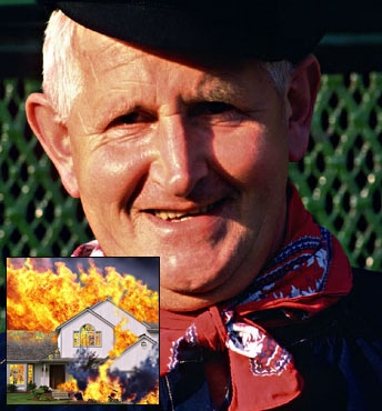 London-born Nigel Edney has won over the whole town of Clotts, IN, with his quaint British expressions, like, "Oh, God 'elp me!" and "Me wife and me baby grandchild are in 'ere! 'Elp! 'Ey're goin' t'die!"